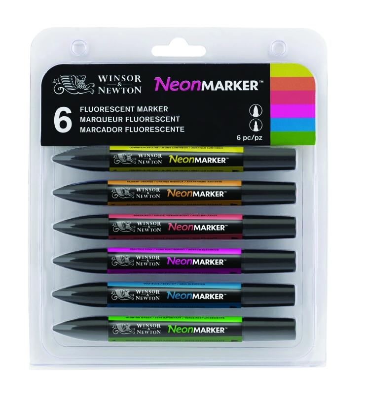 ProMarker Neon Markers Set of 6 Turners Art Supplies